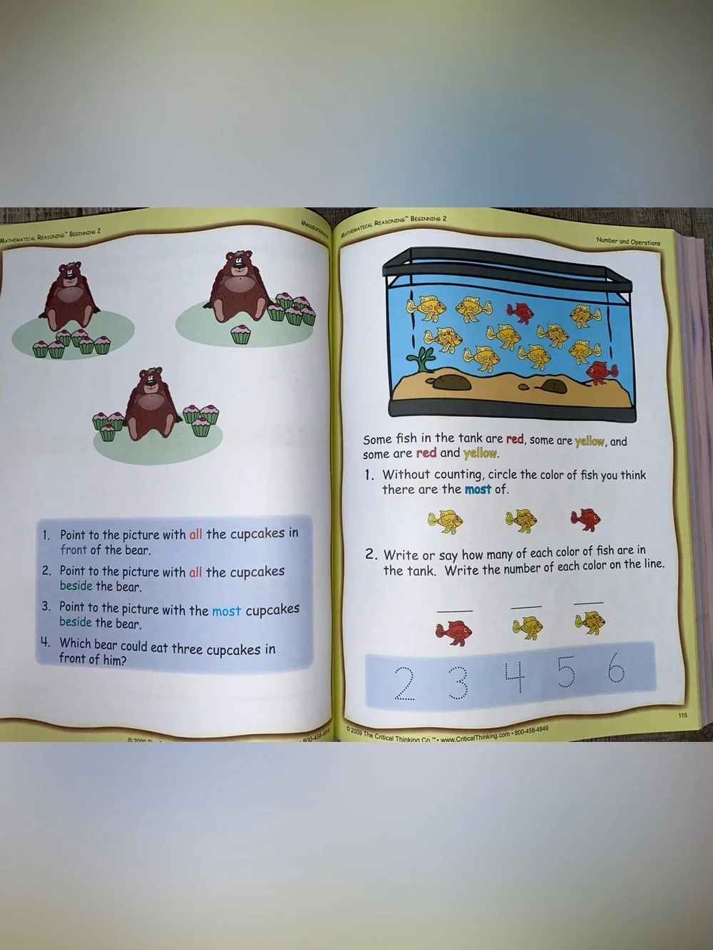 Mathematical Reasoning Beginning 2 Preschool Kindergarten Homeschool Workbook